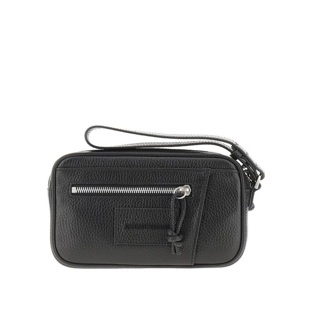 Emporio Armani Men Grained Leather Pouch